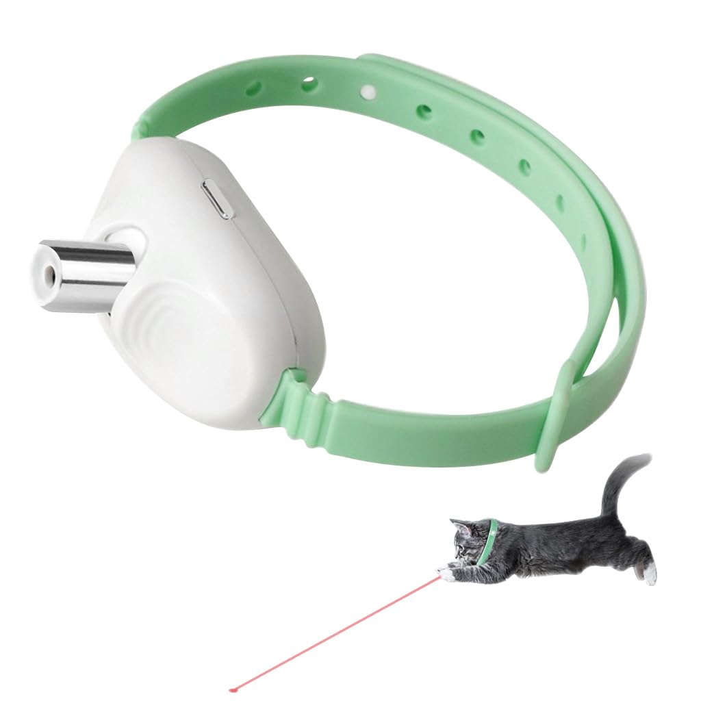 Qpets Cat Collar Laser Pointer, Silicone Fun Cat Collar LED Red Laser Pointer Toy, Cat Collar Laser Pointer USB Rechargeable Cat Collar Laser Pointer Toy Qpets Cat Collar Laser Pointer, Silicone Fun Cat Collar LED Red Laser Pointer Toy, Cat Collar Laser Pointer USB Rechargeable Cat Collar Laser Pointer Toy